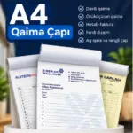 A4 Qaimə Çapı – Daxili və Özüköçürən Qaimə videosu