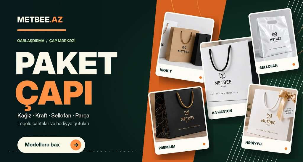 Paket ve paketler, bütün növ paket çapı və sifarisi, karton çanta sifarişi