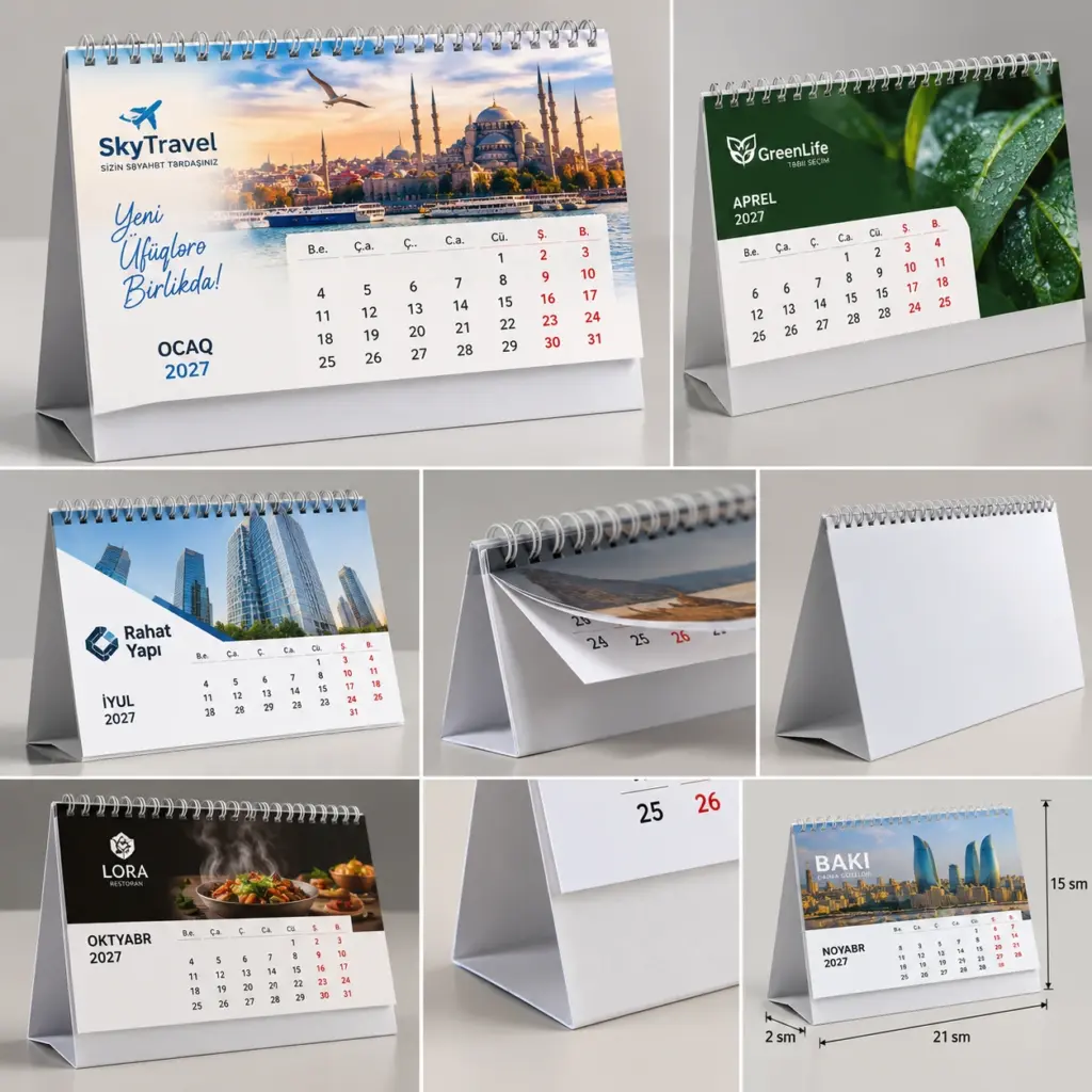 Təqvim masaüstü, stolüstü bristol dayaqlı , kalendar